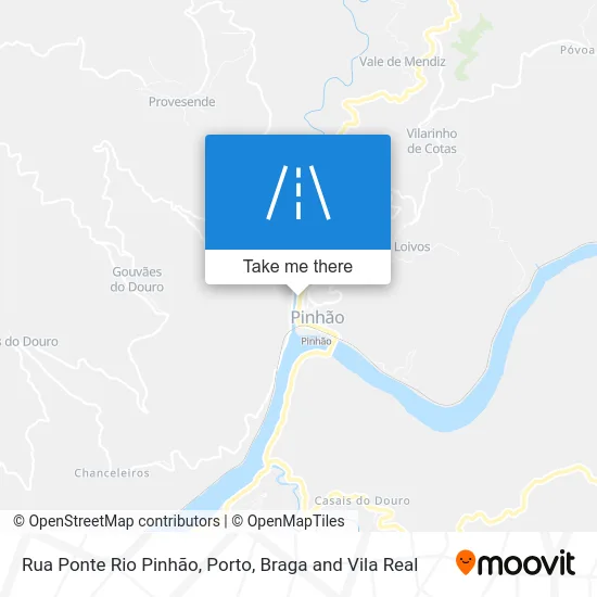 Rua Ponte Rio Pinhão map
