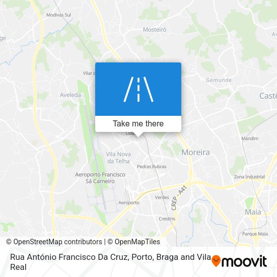 Rua António Francisco Da Cruz mapa