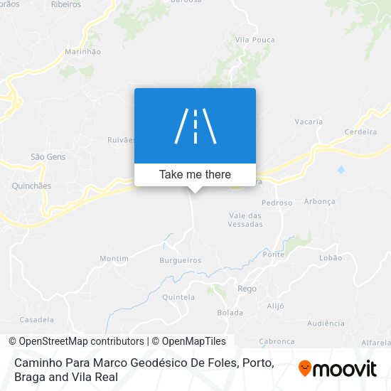 Caminho Para Marco Geodésico De Foles map