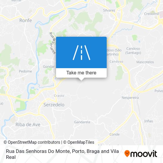Rua Das Senhoras Do Monte map