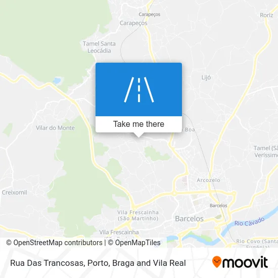 Rua Das Trancosas map