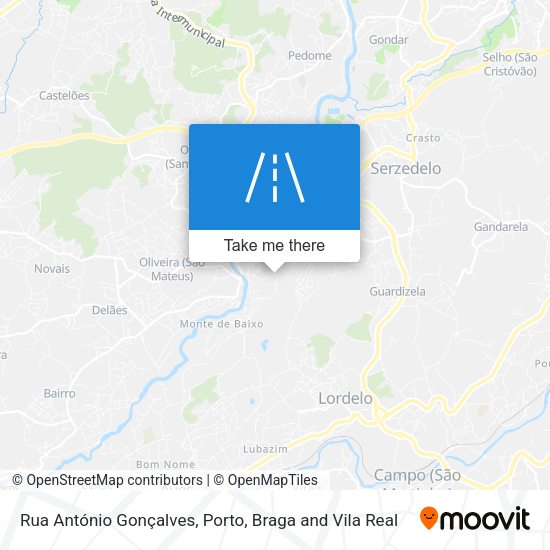 Rua António Gonçalves mapa