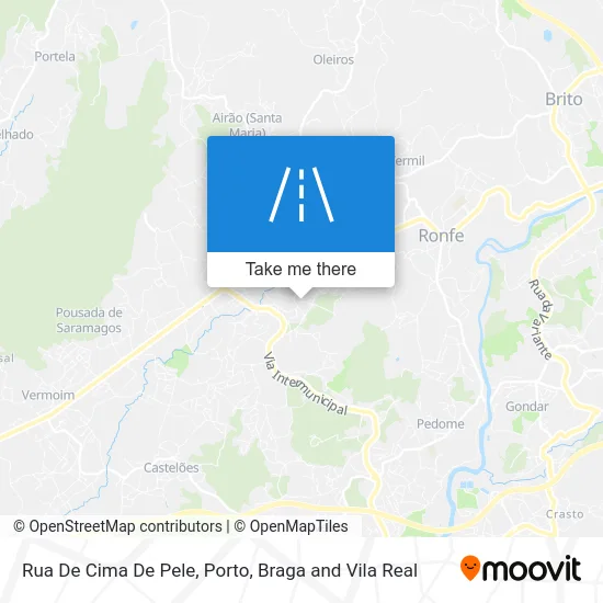 Rua De Cima De Pele map