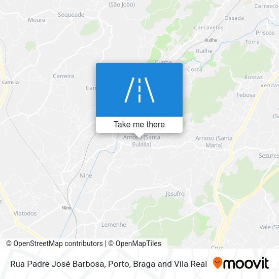 Rua Padre José Barbosa mapa