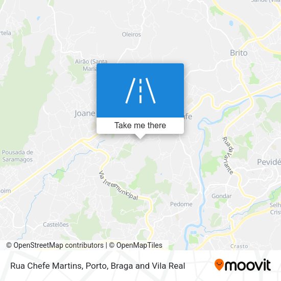 Rua Chefe Martins mapa