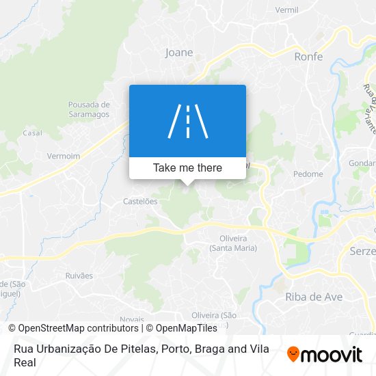 Rua Urbanização De Pitelas map