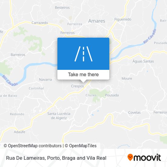 Rua De Lameiras mapa