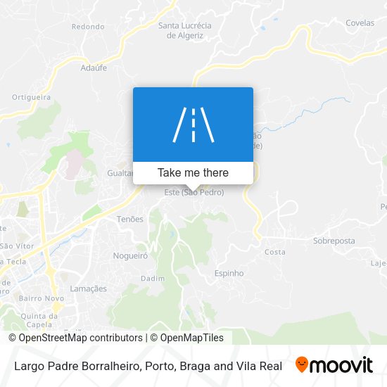 Largo Padre Borralheiro mapa
