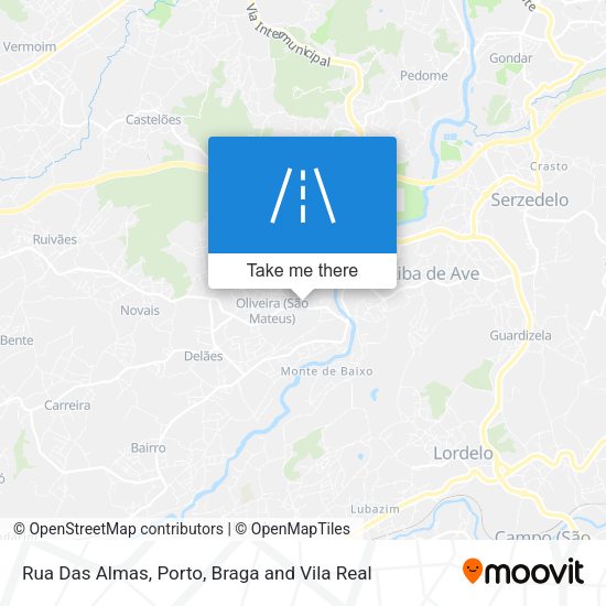 Rua Das Almas map