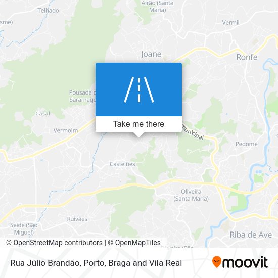Rua Júlio Brandão mapa