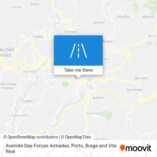 Avenida Das Forças Armadas mapa
