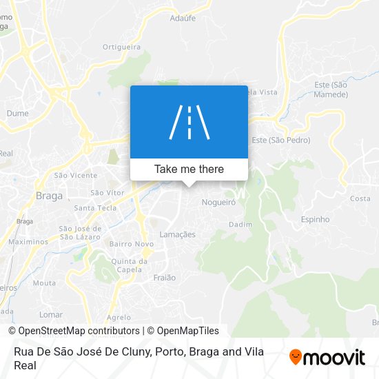 Rua De São José De Cluny map