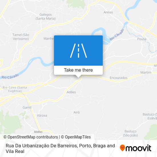 Rua Da Urbanização De Barreiros map