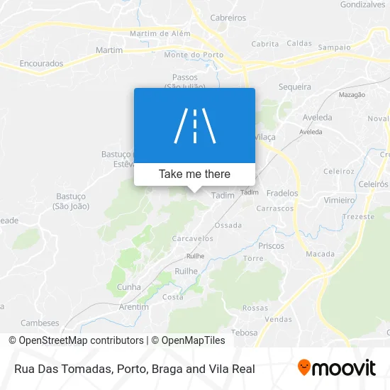 Rua Das Tomadas map
