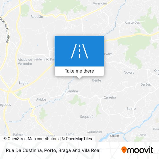 Rua Da Custinha mapa