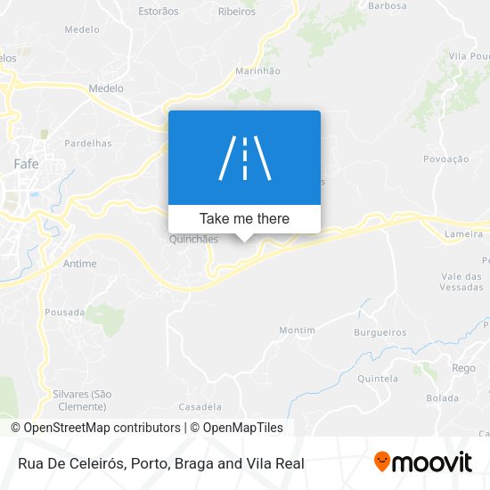 Rua De Celeirós mapa