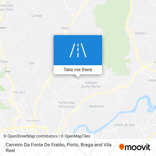 Carreiro Da Fonte De Fraião map