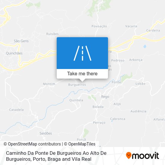 Caminho Da Ponte De Burgueiros Ao Alto De Burgueiros map