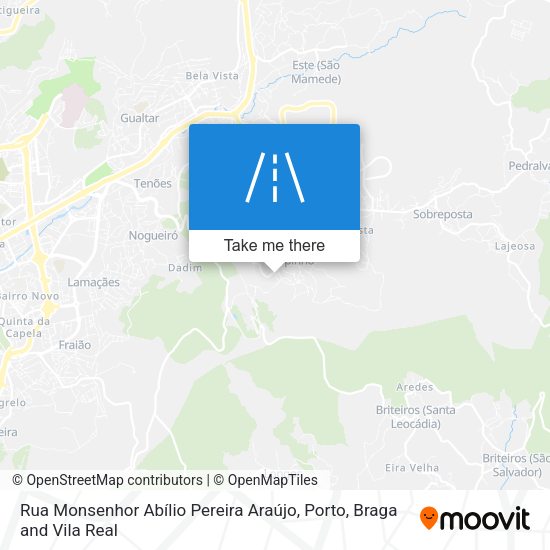 Rua Monsenhor Abílio Pereira Araújo mapa