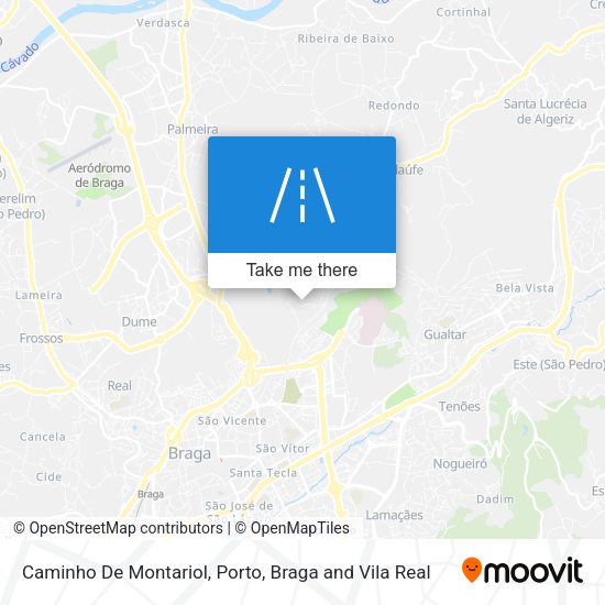 Caminho De Montariol mapa