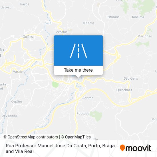 Rua Professor Manuel José Da Costa mapa