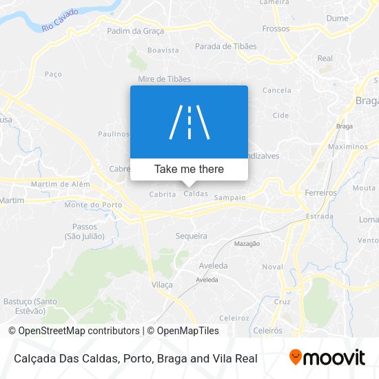 Calçada Das Caldas mapa