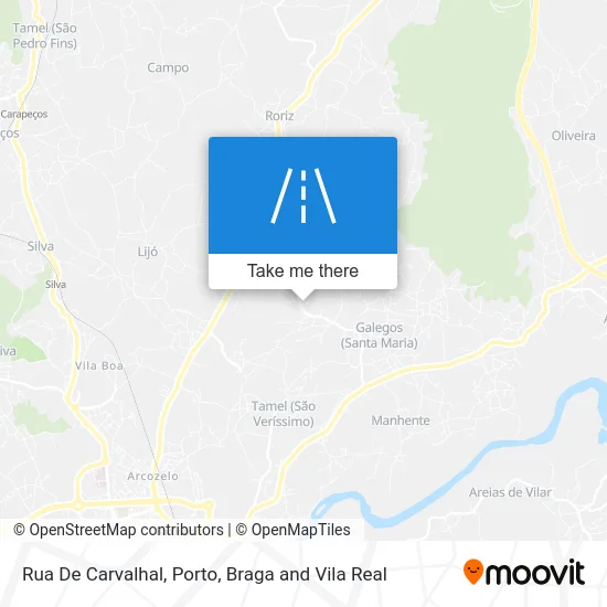 Rua De Carvalhal mapa