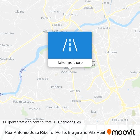 Rua António José Ribeiro mapa