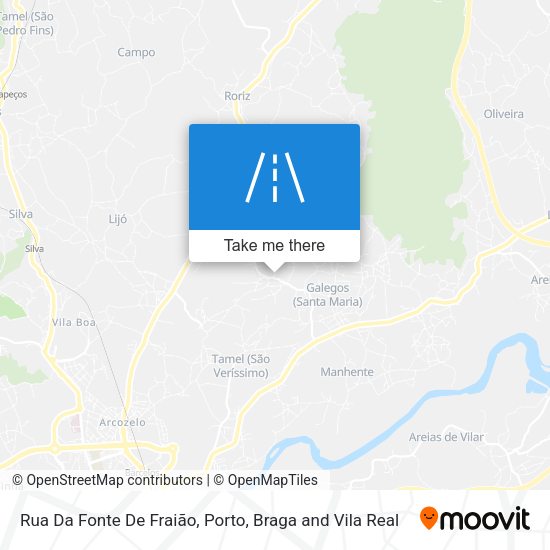 Rua Da Fonte De Fraião mapa