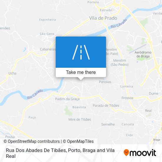 Rua Dos Abades De Tibães map