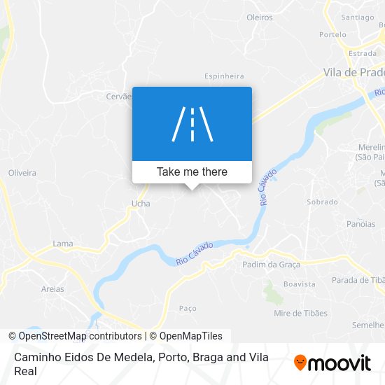Caminho Eidos De Medela map