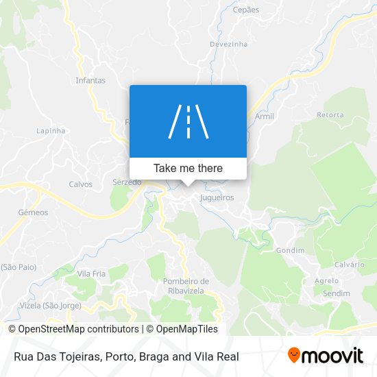 Rua Das Tojeiras mapa