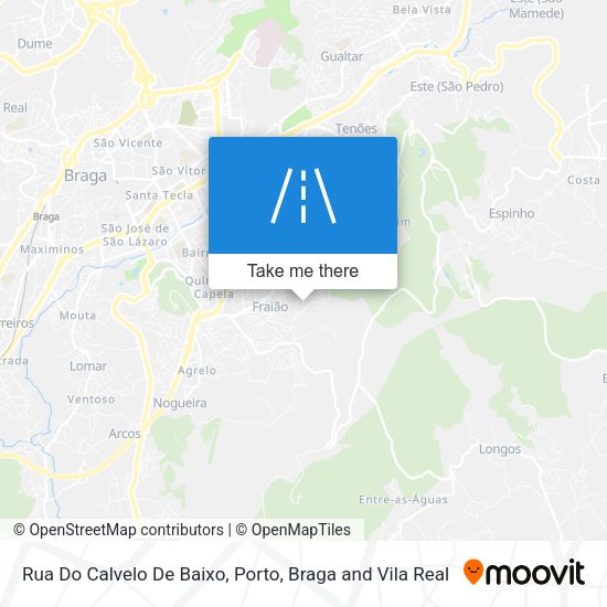 Rua Do Calvelo De Baixo map