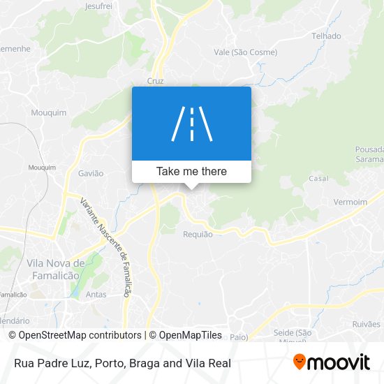 Rua Padre Luz mapa