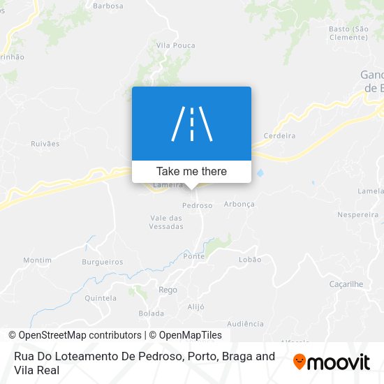 Rua Do Loteamento De Pedroso mapa