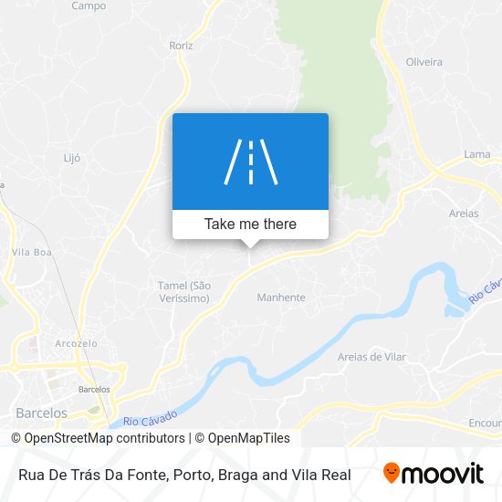 Rua De Trás Da Fonte mapa