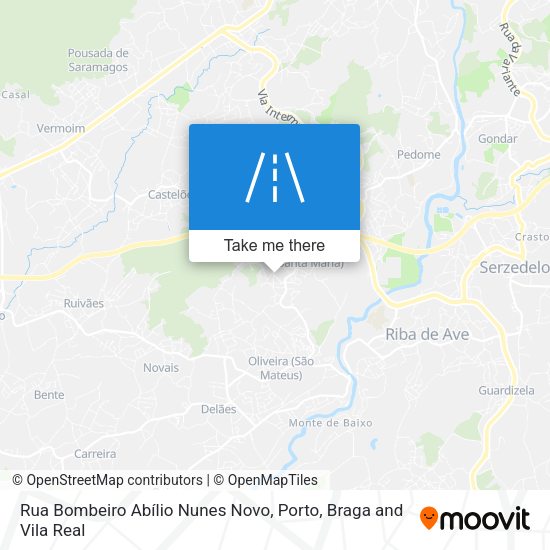Rua Bombeiro Abílio Nunes Novo map