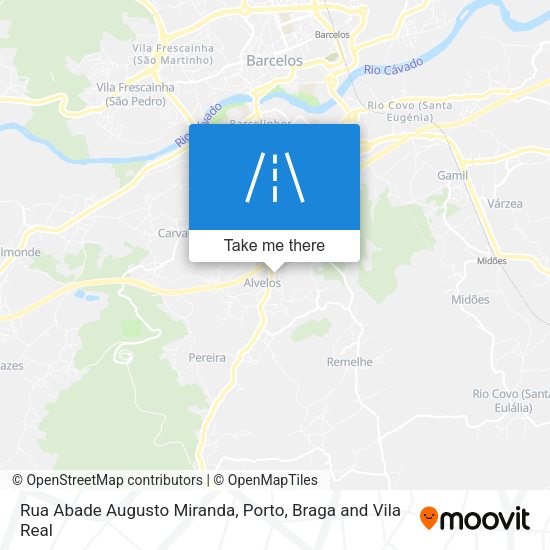 Rua Abade Augusto Miranda mapa