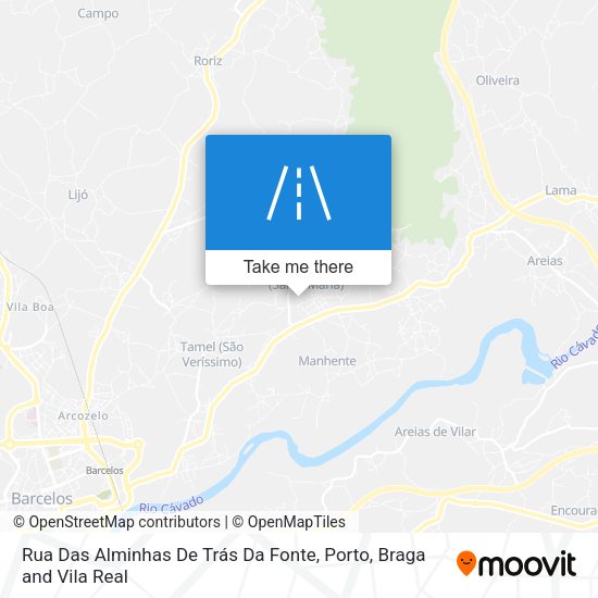 Rua Das Alminhas De Trás Da Fonte map