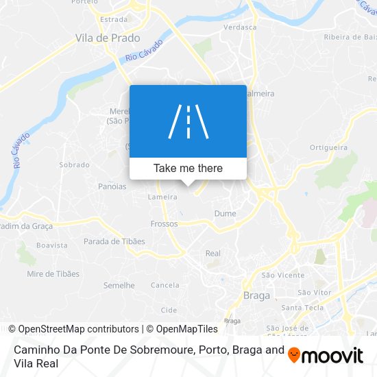 Caminho Da Ponte De Sobremoure mapa