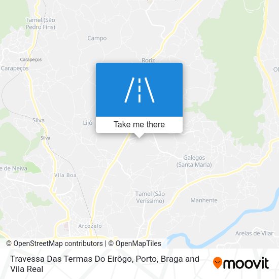 Travessa Das Termas Do Eirôgo mapa