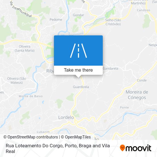 Rua Loteamento Do Corgo map