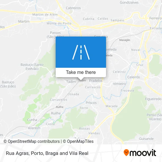 Rua Agras map