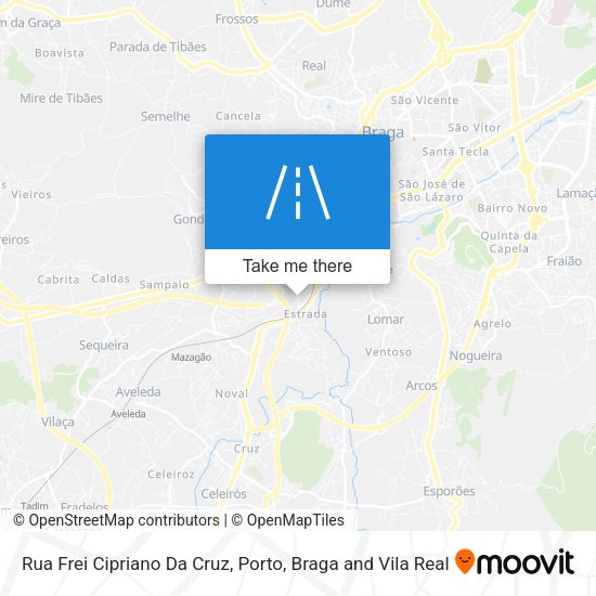 Rua Frei Cipriano Da Cruz mapa
