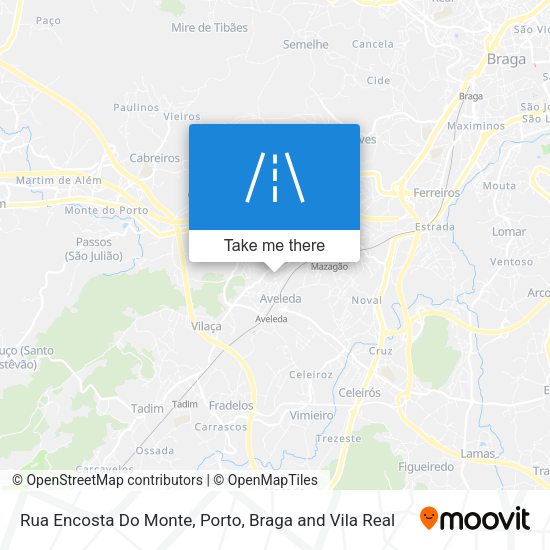 Rua Encosta Do Monte mapa