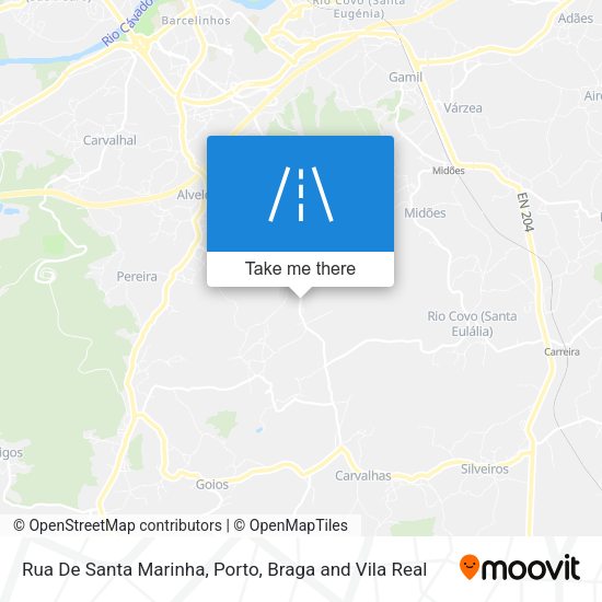 Rua De Santa Marinha mapa