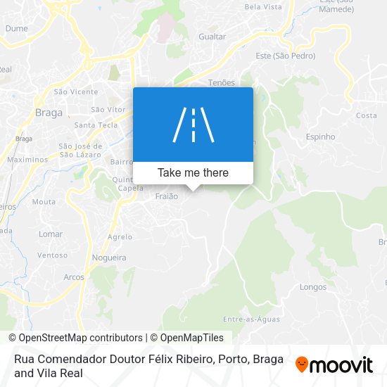 Rua Comendador Doutor Félix Ribeiro mapa