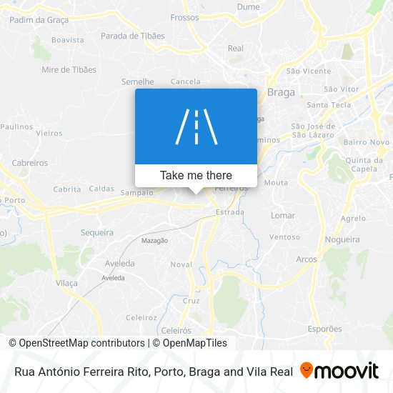 Rua António Ferreira Rito map
