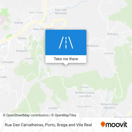 Rua Das Carvalheiras map