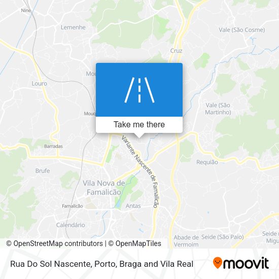 Rua Do Sol Nascente mapa